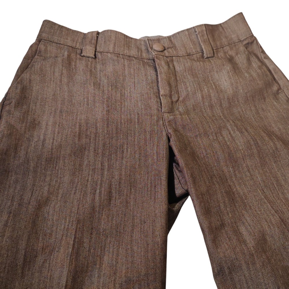 Lee Platinum Fit Pants Gap‎ Free Waist Brown Straight Leg Womens Eight Petite